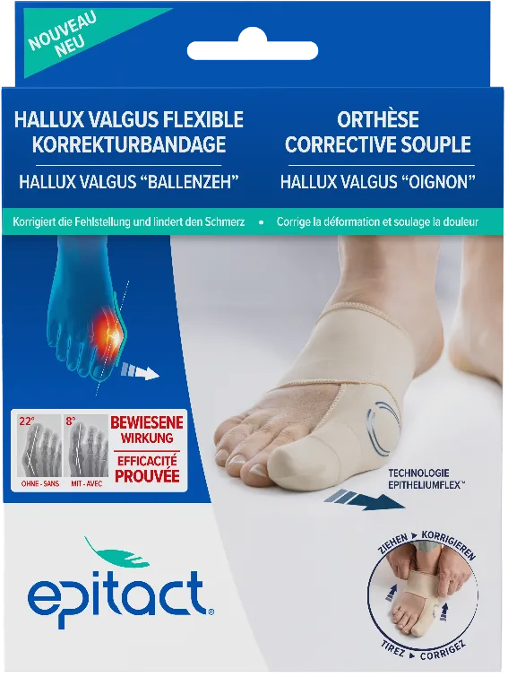 packaging correcteur d'orteil orthèse attelle hallux valgus epitact