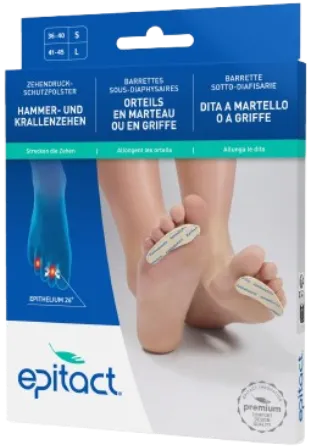 hammer-oder, krallenzehen epitact
