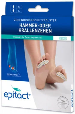 hammer-oder, krallenzehen epitact